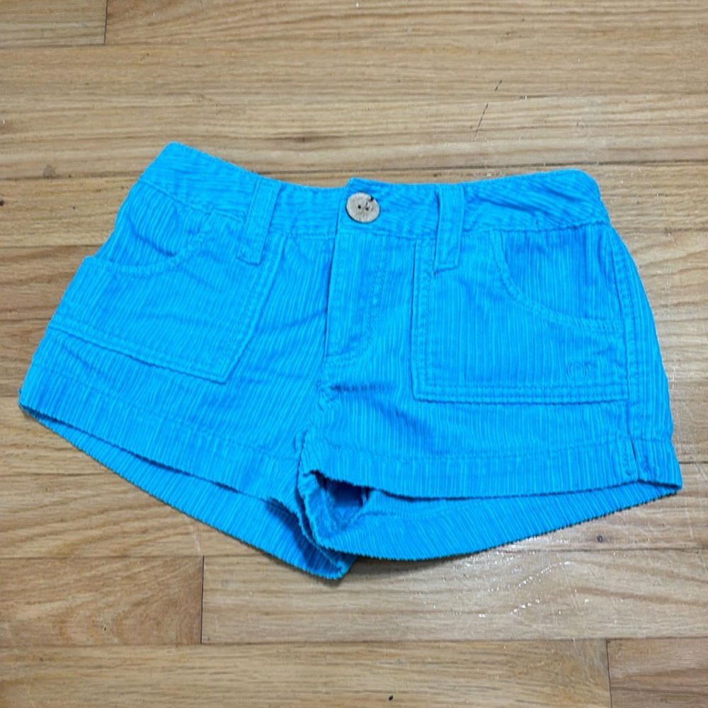blue shorts
